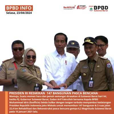 BPBD Turut sambut kedatangan Presiden Jokowi di Mamuju Sulawesi Barat